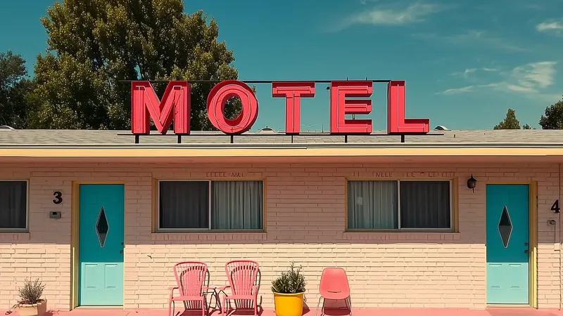 Pink roadside motel