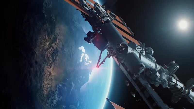 Satellite above Earth
