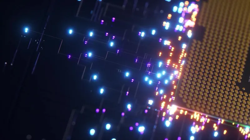 Microchip with streaks of light
